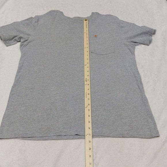 Carhartt Relaxed Fit Gray Short Sleeve Workwear Pocket T-Shirt Men's Size Large - Picture 4 of 6